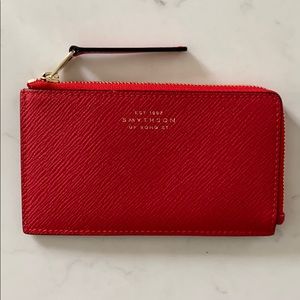 Smythson wallet red